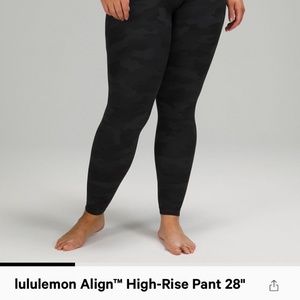 Lululemon black camo aligns